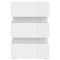 vidaXL LED Bedside Cabinet High Gloss White 45x35x67 cm Engineered Wood