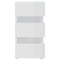 vidaXL LED Bedside Cabinet High Gloss White 45x35x67 cm Engineered Wood