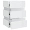 vidaXL LED Bedside Cabinet High Gloss White 45x35x67 cm Engineered Wood
