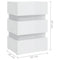 vidaXL LED Bedside Cabinet High Gloss White 45x35x67 cm Engineered Wood