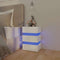 vidaXL LED Bedside Cabinet High Gloss White 45x35x67 cm Engineered Wood