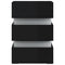 vidaXL LED Bedside Cabinet High Gloss Black 45x35x67 cm Engineered Wood