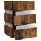 vidaXL LED Bedside Cabinet Smoked Oak 45x35x67 cm Engineered Wood