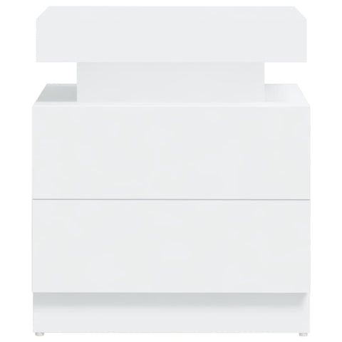 vidaXL Bedside Cabinet White 45x35x52 cm Engineered Wood