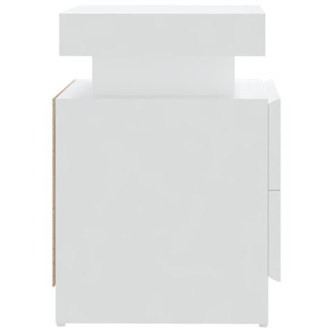 vidaXL Bedside Cabinet White 45x35x52 cm Engineered Wood