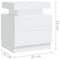 vidaXL Bedside Cabinet White 45x35x52 cm Engineered Wood