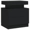 vidaXL Bedside Cabinet Black 45x35x52 cm Engineered Wood