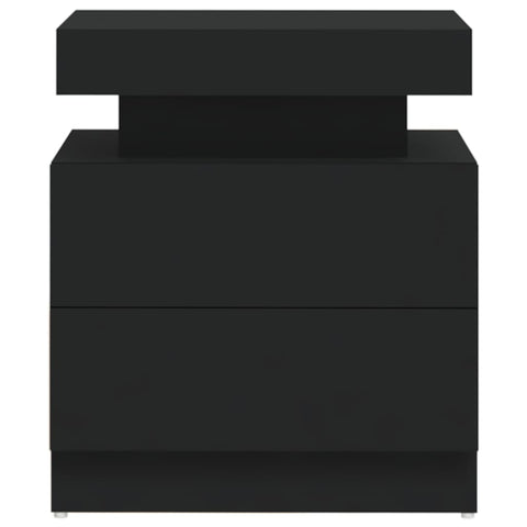 vidaXL Bedside Cabinet Black 45x35x52 cm Engineered Wood