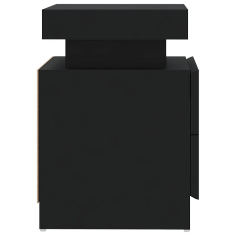 vidaXL Bedside Cabinet Black 45x35x52 cm Engineered Wood