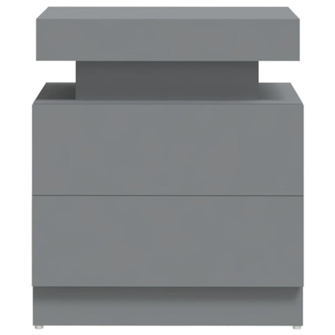 vidaXL Bedside Cabinet Grey 45x35x52 cm Engineered Wood