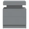 vidaXL Bedside Cabinet Grey 45x35x52 cm Engineered Wood
