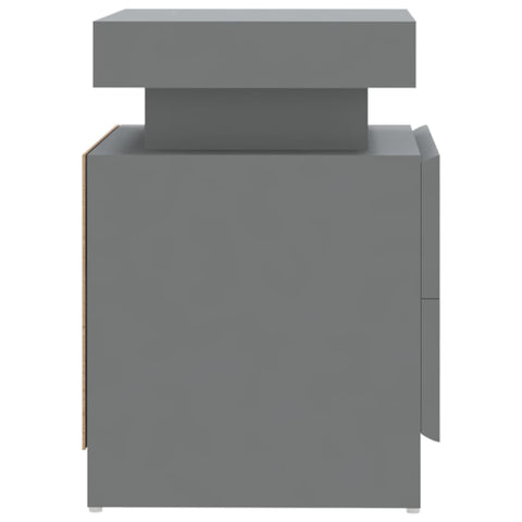 vidaXL Bedside Cabinet Grey 45x35x52 cm Engineered Wood