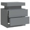 vidaXL Bedside Cabinet Grey 45x35x52 cm Engineered Wood