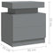 vidaXL Bedside Cabinet Grey 45x35x52 cm Engineered Wood