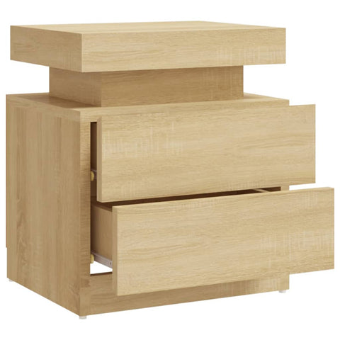 vidaXL Bedside Cabinet Sonoma Oak 45x35x52 cm Engineered Wood
