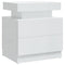 vidaXL Bedside Cabinet High Gloss White 45x35x52 cm Engineered Wood