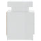 vidaXL Bedside Cabinet High Gloss White 45x35x52 cm Engineered Wood