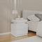 vidaXL Bedside Cabinet High Gloss White 45x35x52 cm Engineered Wood