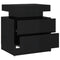 vidaXL Bedside Cabinet High Gloss Black 45x35x52 cm Engineered Wood