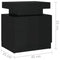 vidaXL Bedside Cabinet High Gloss Black 45x35x52 cm Engineered Wood