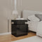 vidaXL Bedside Cabinet High Gloss Black 45x35x52 cm Engineered Wood