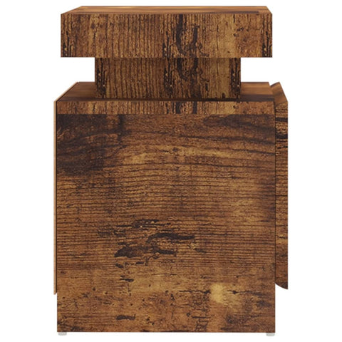 vidaXL Bedside Cabinet Smoked Oak 45x35x52 cm Engineered Wood