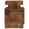 vidaXL Bedside Cabinet Smoked Oak 45x35x52 cm Engineered Wood