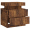 vidaXL Bedside Cabinet Smoked Oak 45x35x52 cm Engineered Wood