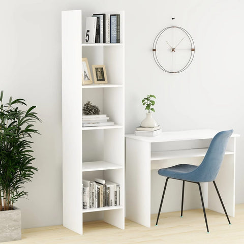 vidaXL Book Cabinet White 40x35x180 cm Engineered Wood