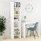 vidaXL Book Cabinet White 40x35x180 cm Engineered Wood