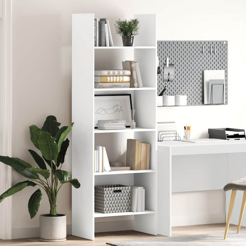 vidaXL Book Cabinet White 60x35x180 cm Engineered Wood