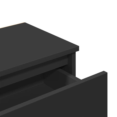 vidaXL Bedside Cabinets 2 pcs Black 40x30x39 cm Engineered Wood