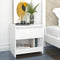vidaXL Bedside Cabinet High Gloss White 40x30x39 cm Engineered Wood