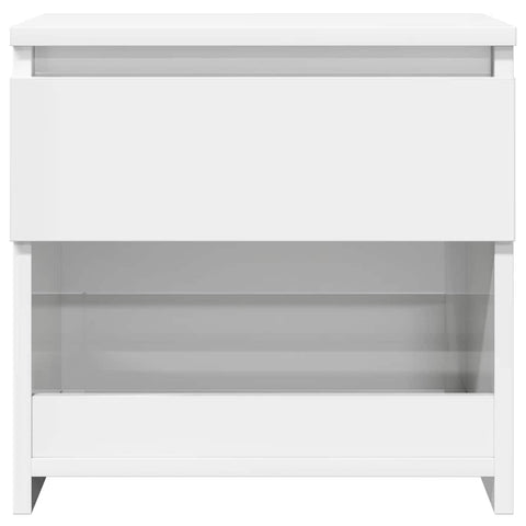 vidaXL Bedside Cabinets 2 pcs High Gloss White 40x30x39 cm Engineered Wood