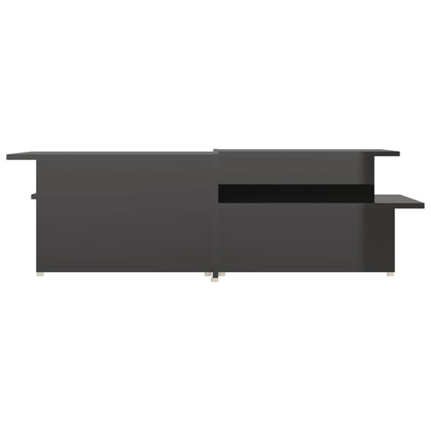 vidaXL Coffee Tables 2 pcs High Gloss Black 111.5x50x33 cm Engineered Wood