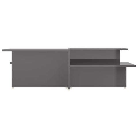 vidaXL Coffee Tables 2 pcs High Gloss Grey 111.5x50x33 cm Engineered Wood