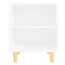 vidaXL Bed Cabinet with Solid Wood Legs White 40x30x50 cm