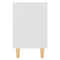 vidaXL Bed Cabinet with Solid Wood Legs White 40x30x50 cm