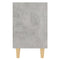 vidaXL Bed Cabinets with Solid Wood Leg 2 pcs Concrete Grey 40x30x50cm