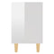 vidaXL Bed Cabinets Solid Wood Legs 2 pcs High Gloss White 40x30x50 cm