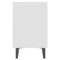 vidaXL Bed Cabinet with Metal Legs White 40x30x50 cm