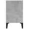 vidaXL Bed Cabinet with Metal Legs Concrete Grey 40x30x50 cm