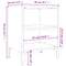 vidaXL Bed Cabinet with Metal Legs Concrete Grey 40x30x50 cm