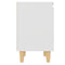 vidaXL Bed Cabinet with Solid Wood Legs White 40x30x50 cm
