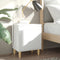 vidaXL Bed Cabinet with Solid Wood Legs White 40x30x50 cm