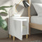 vidaXL Bed Cabinets with Solid Wood Legs 2 pcs White 40x30x50 cm