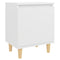 vidaXL Bed Cabinets with Solid Wood Legs 2 pcs White 40x30x50 cm