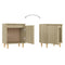 vidaXL Bed Cabinets with Solid Wood Legs 2 pcs Sonoma Oak 40x30x50 cm