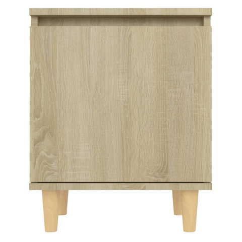 vidaXL Bed Cabinets with Solid Wood Legs 2 pcs Sonoma Oak 40x30x50 cm