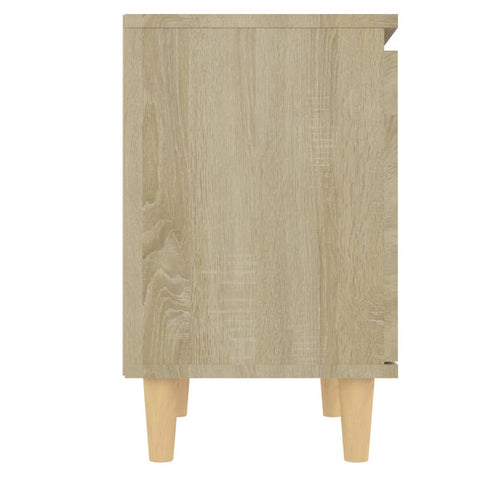 vidaXL Bed Cabinets with Solid Wood Legs 2 pcs Sonoma Oak 40x30x50 cm
